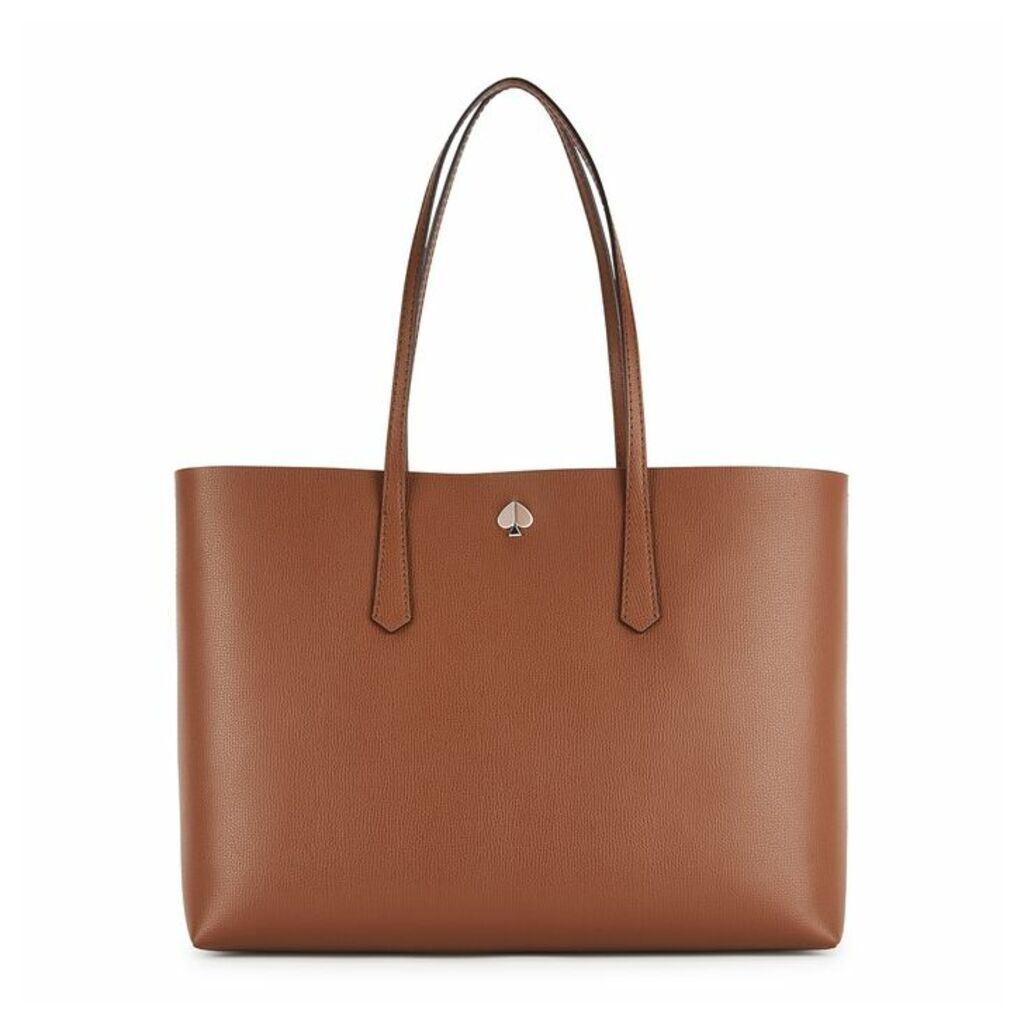 Kate Spade New York Molly Large Brown Leather Tote