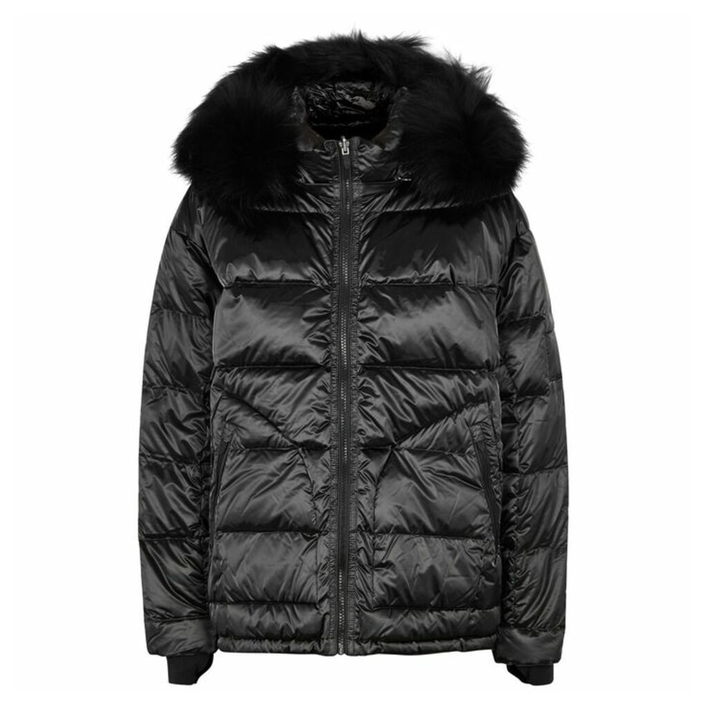 49WINTERS The Boxy Down Fur-trimmed Shell Jacket