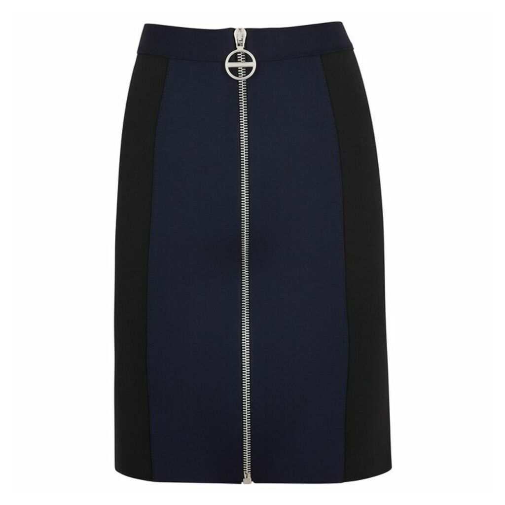 Givenchy Two-tone Stretch-knit Pencil Skirt