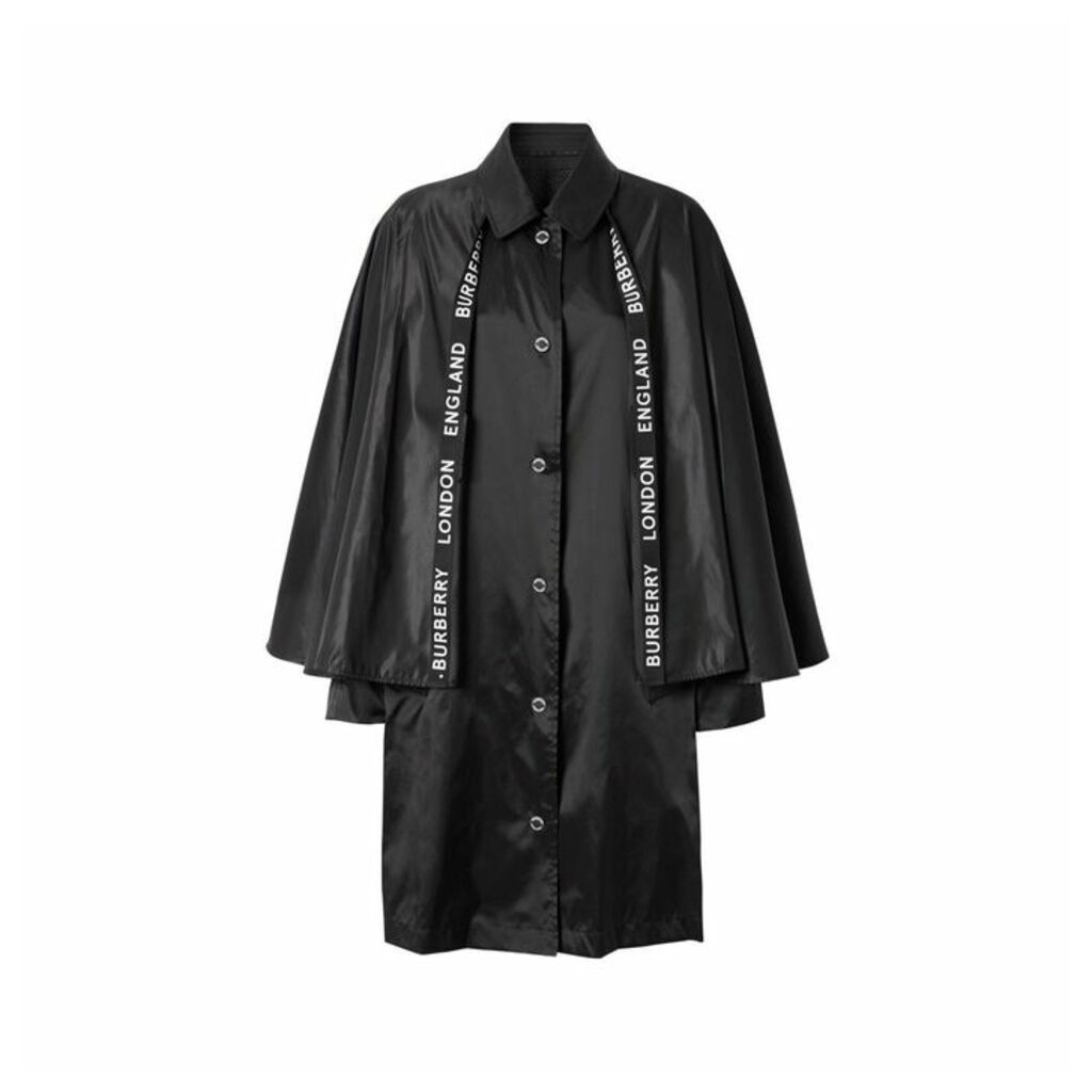 Burberry Cape Detail Econyl Belted Coat