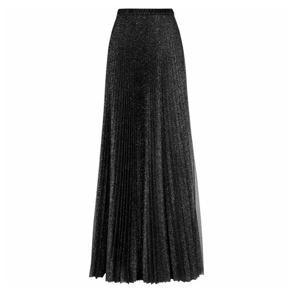 Philosophy Di Lorenzo Serafini Black Glittered Tulle Maxi Skirt