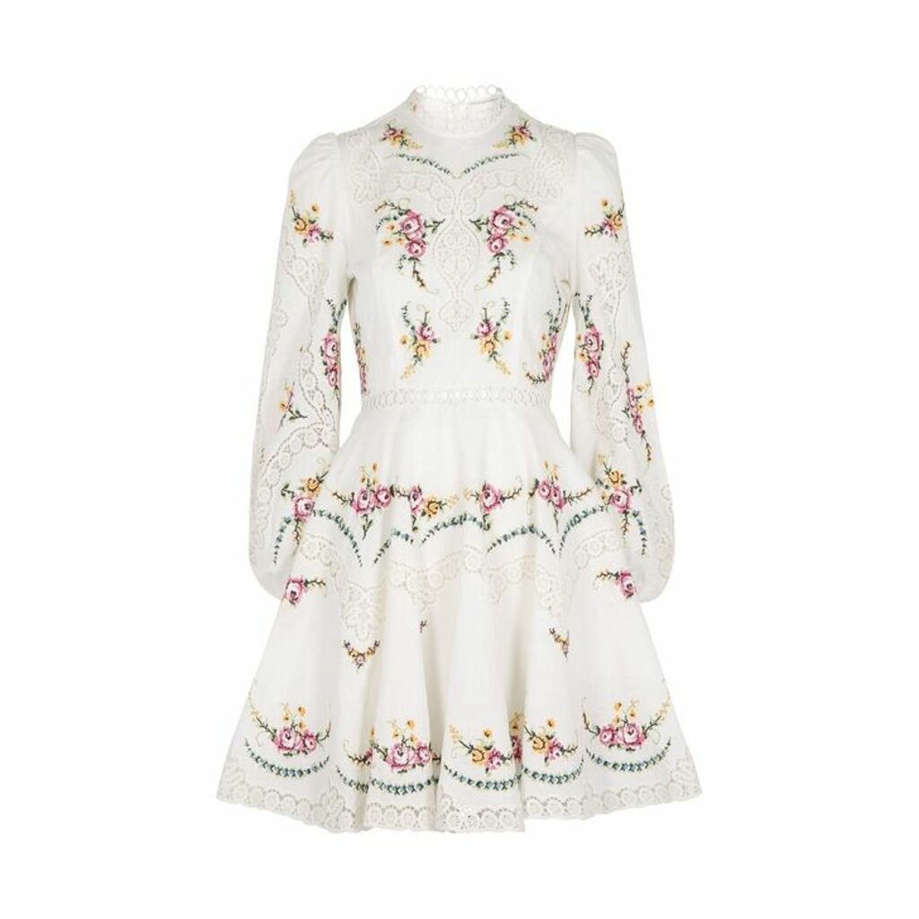 Zimmermann Allia Linen And Cotton-blend Mini Dress