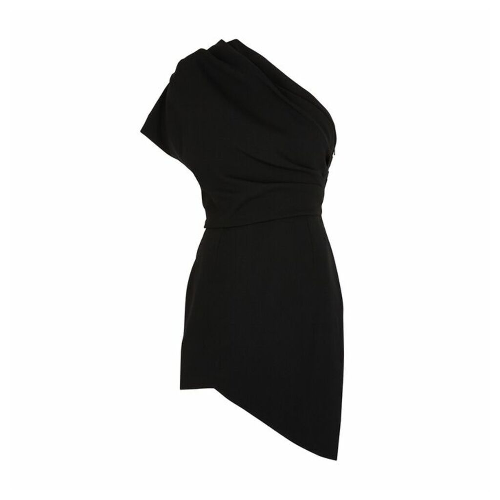 Saint Laurent Black Asymmetric Mini Dress