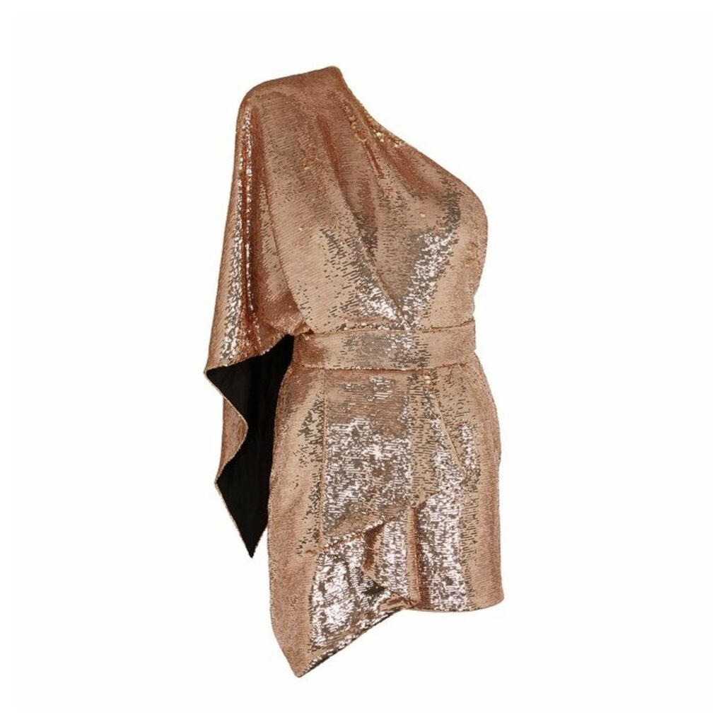 Alexandre Vauthier Rose Gold Sequin Mini Dress