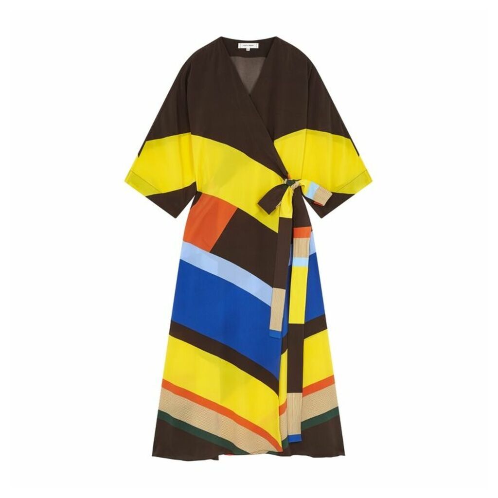 Chinti & Parker Multicoloured Modernity Silk Crepe De Chine Dress