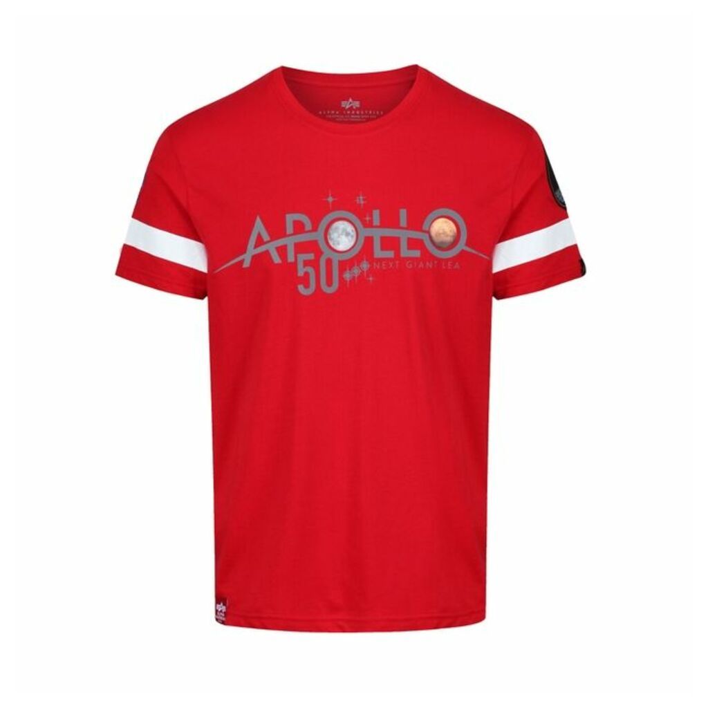 Alpha Industries Apollo 50 Reflective Tee Speed Red