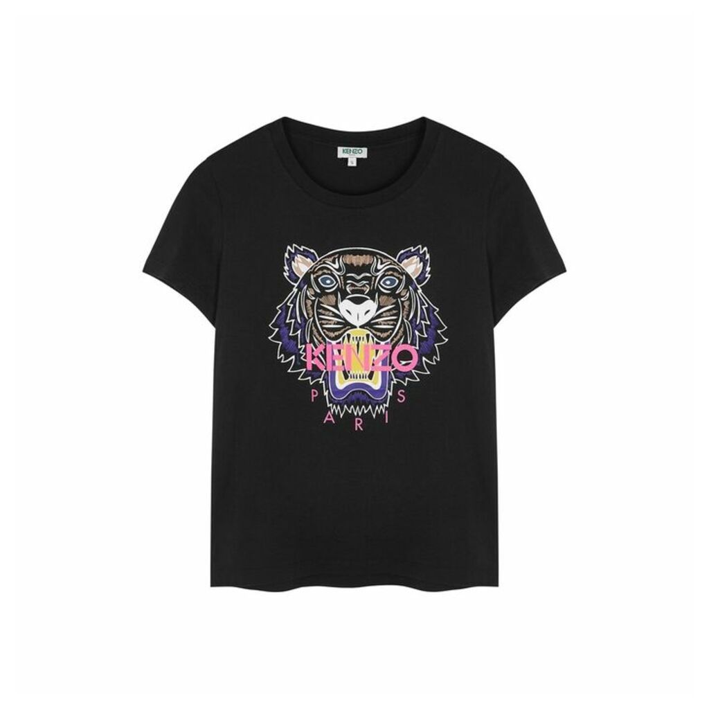 Kenzo Black Tiger-print Cotton T-shirt