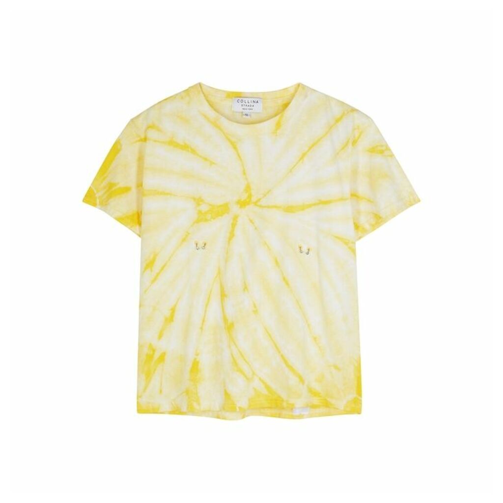 Collina Strada Yellow Tie-dye Cotton T-shirt