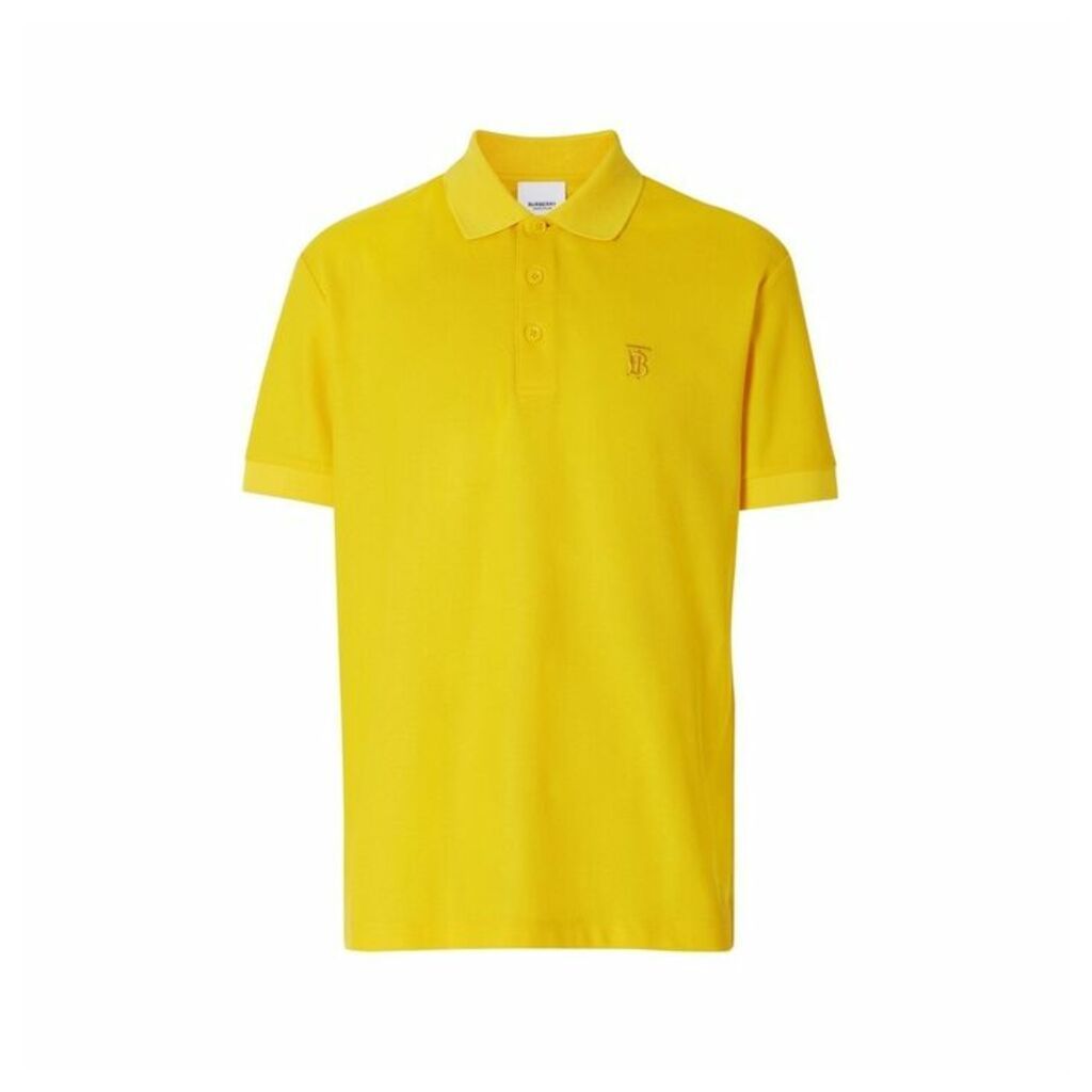 Burberry Monogram Motif Cotton Pique Polo Shirt