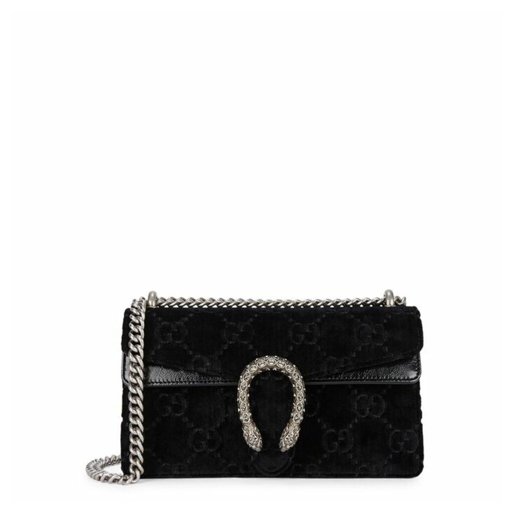 Gucci Dionysus Small Black Velvet Shoulder Bag