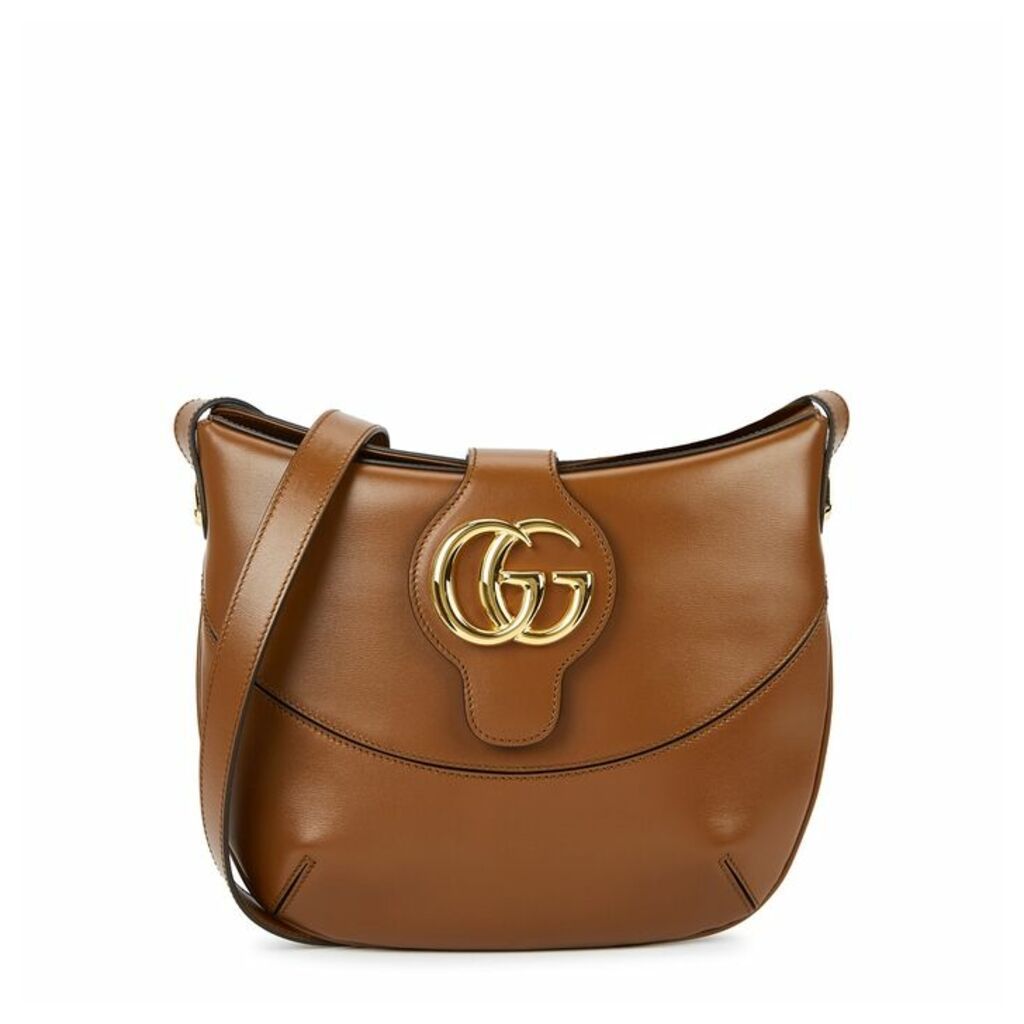 Gucci Arli Medium Brown Leather Shoulder Bag