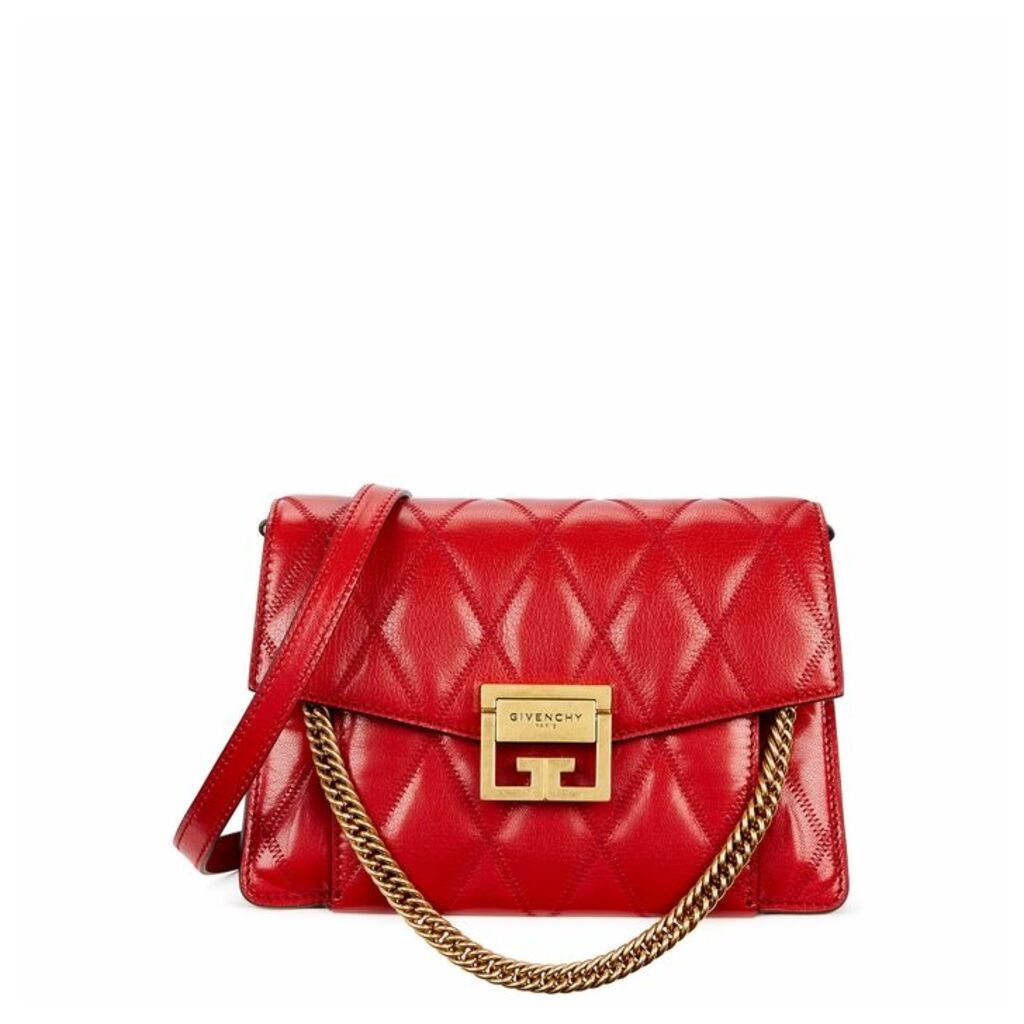Givenchy GV3 Small Red Quilted Leather Cross-body Bag