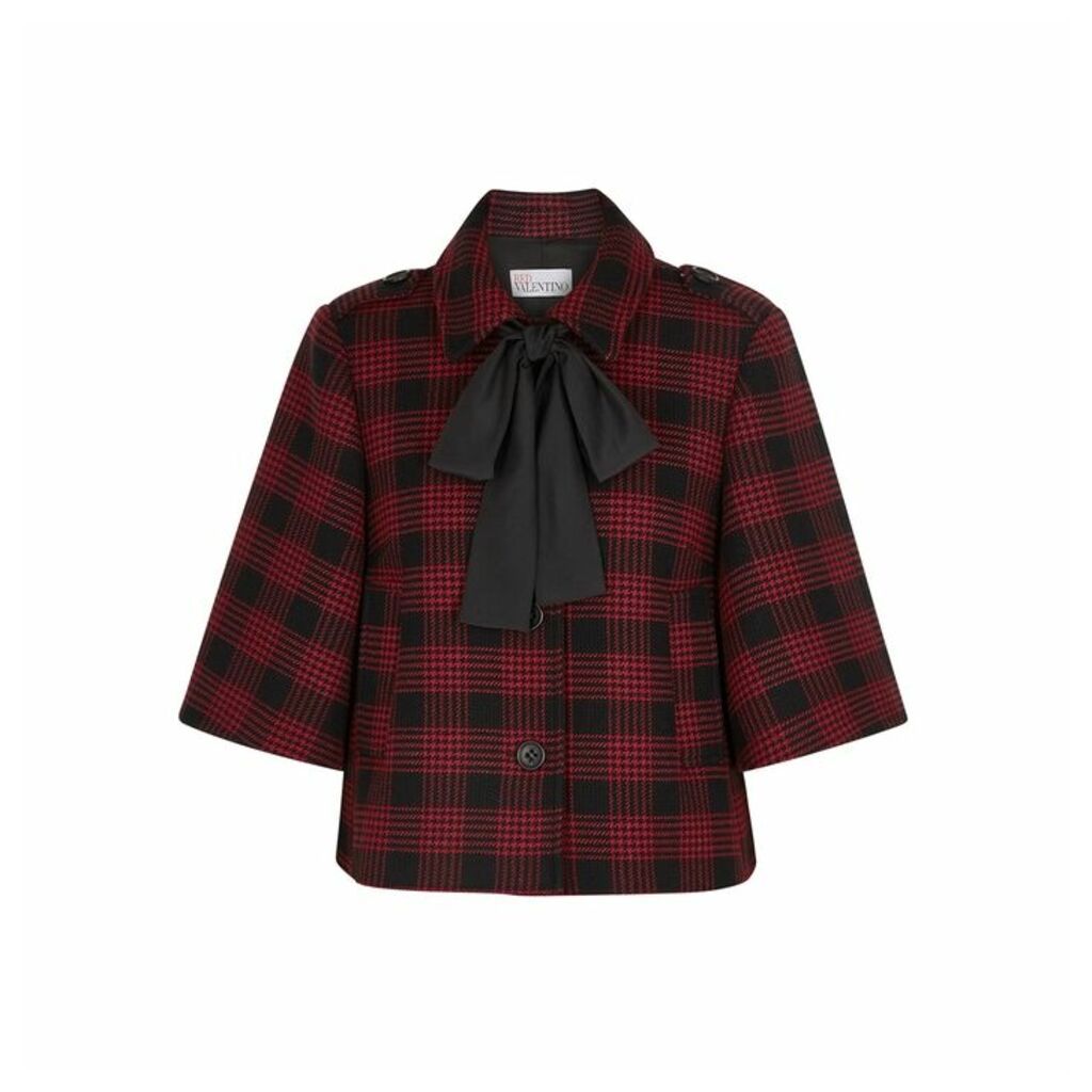 RED Valentino Checked Cotton-blend Jacket