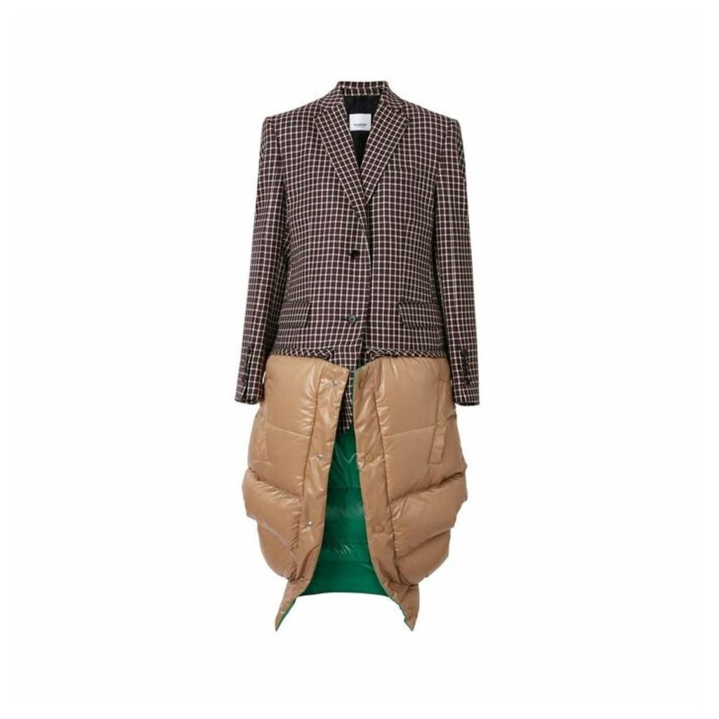 Burberry Tartan Wool Tailored Jacket With Detachable Gilet