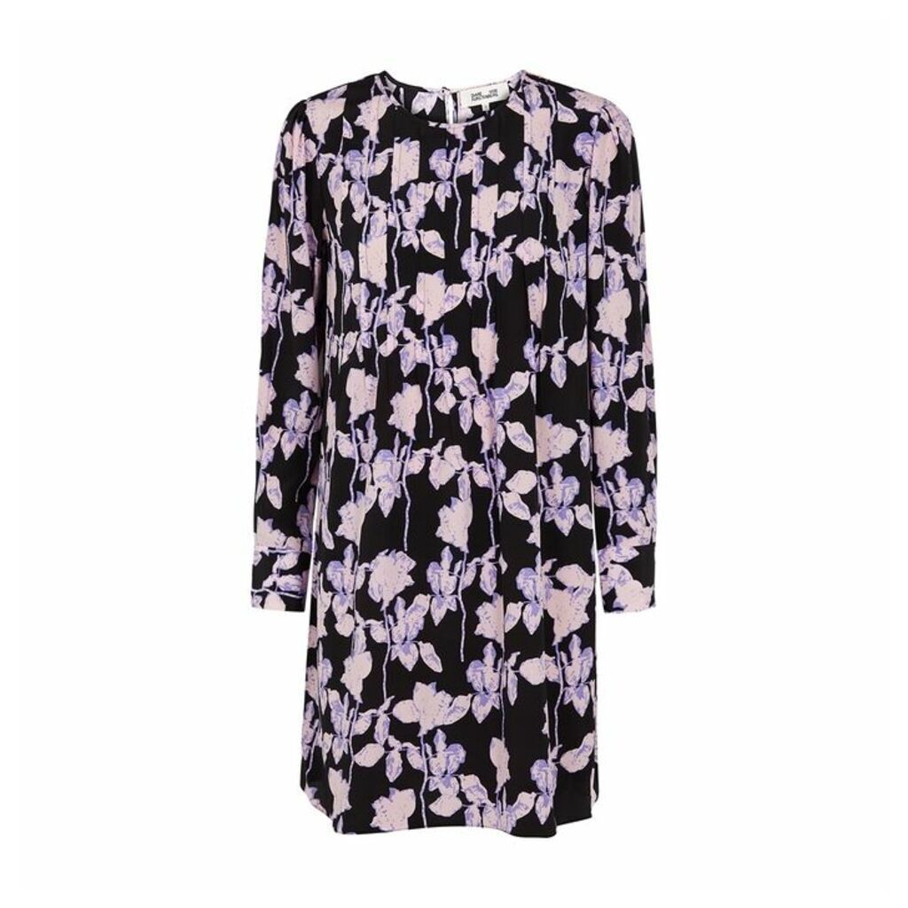 Diane Von Furstenberg Joyce Floral-print Silk Mini Dress