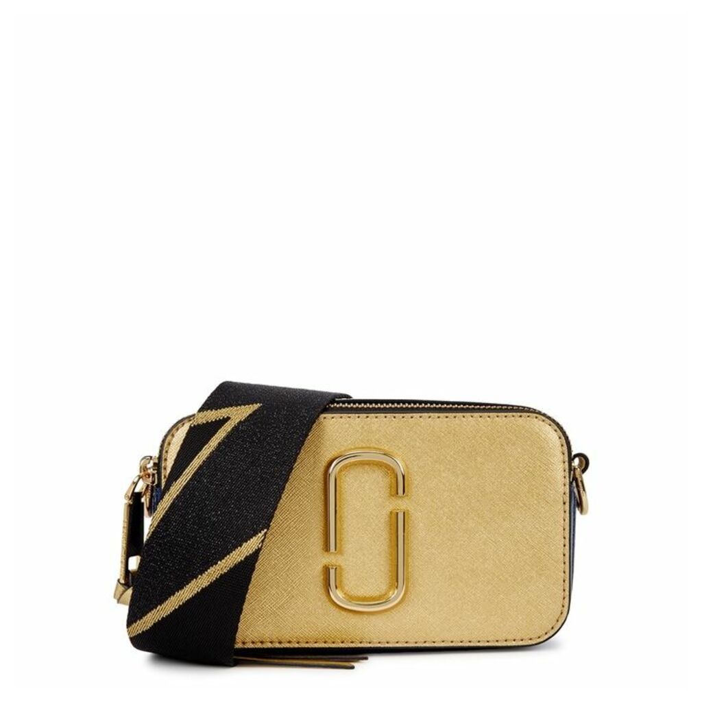 Marc Jacobs Snapshot Gold Leather Shoulder Bag