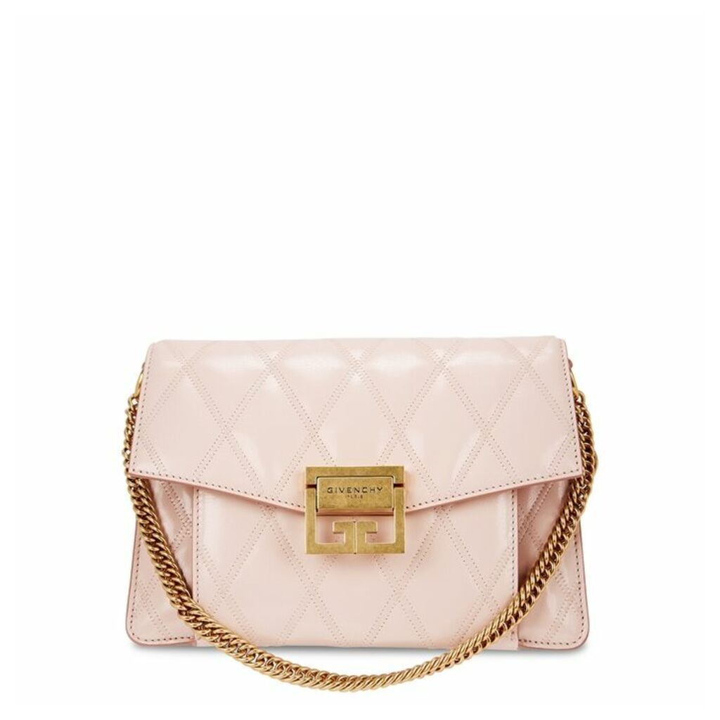 Givenchy GV3 Small Pink Quilted Leather Cross-body Bag