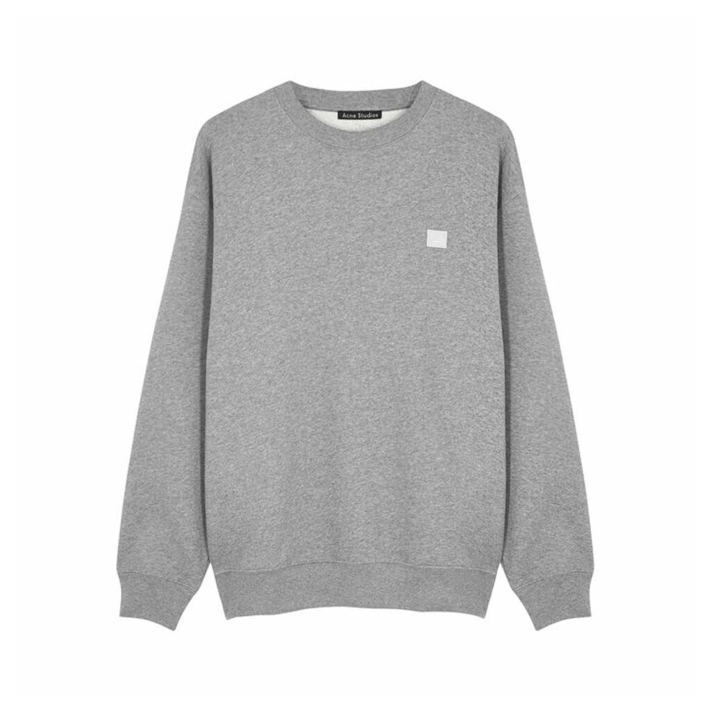 Acne Studios Forba Face Grey Cotton Sweatshirt
