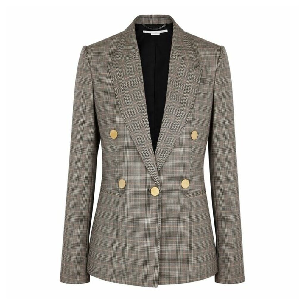 Stella McCartney Prince Of Wales Checked Wool Blazer