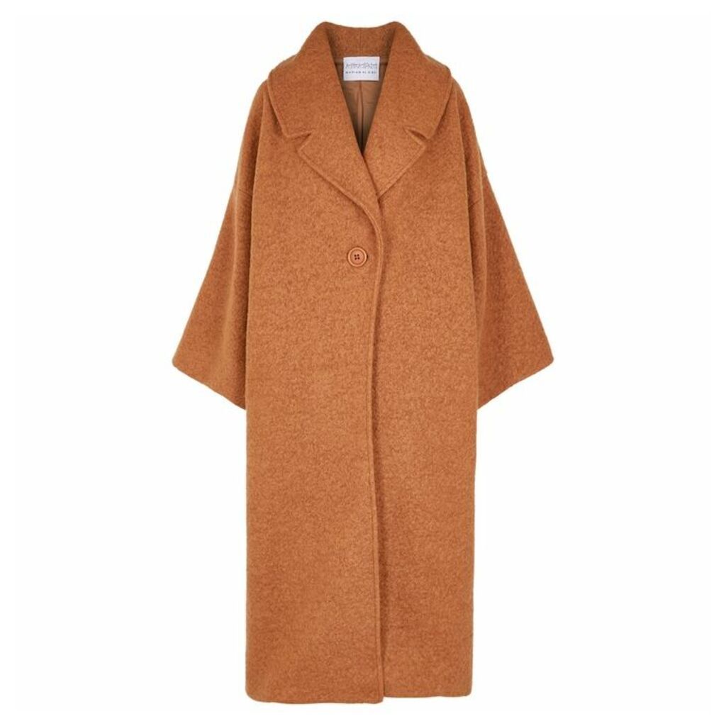 Mariam Al Sibai Brown Oversized Bouclé Wool-blend Coat