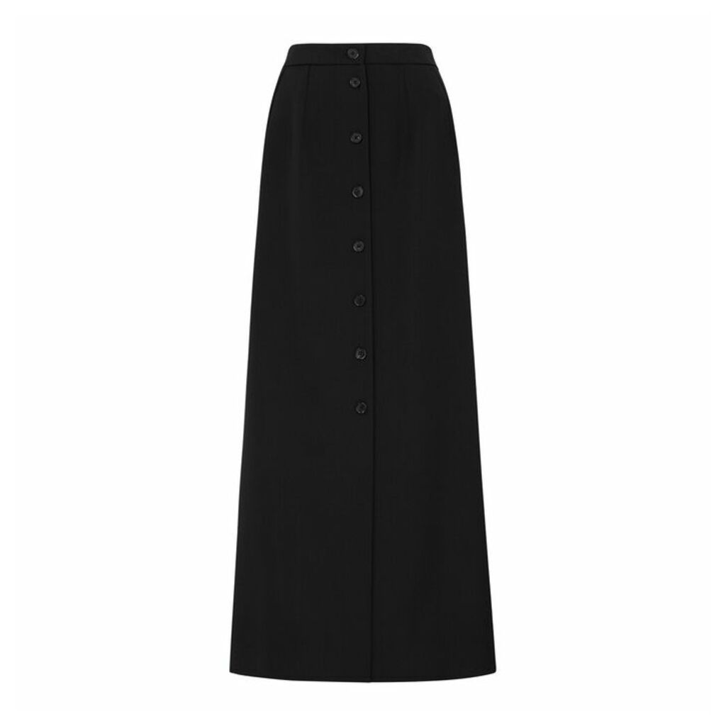 Jil Sander Black Wool Maxi Skirt