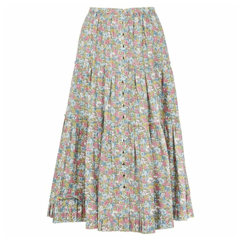 Marc Jacobs Floral-print Cotton Midi Skirt