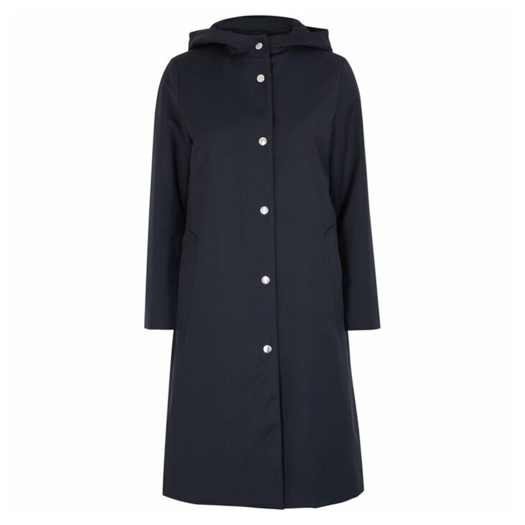 Mackintosh Chryston Navy Cotton Raincoat