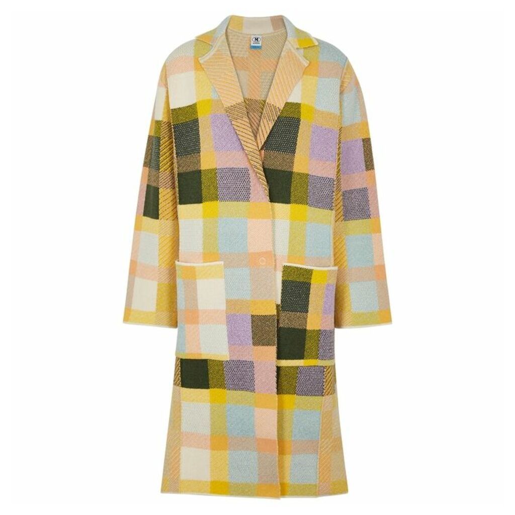 M Missoni Checked Knitted Coat