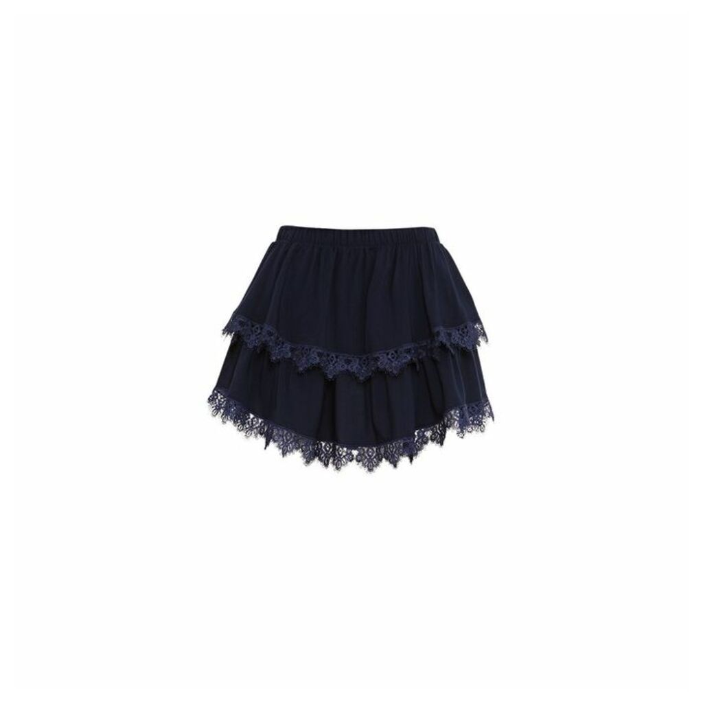 Paolita Navy Blue Short Skirt