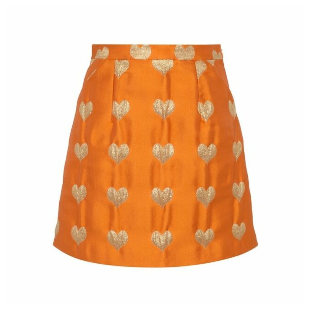 Lisou Libby Metallic Mango Heart Jacquard Skirt