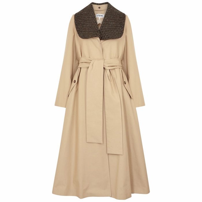 Sand Cotton-twill Trench Coat