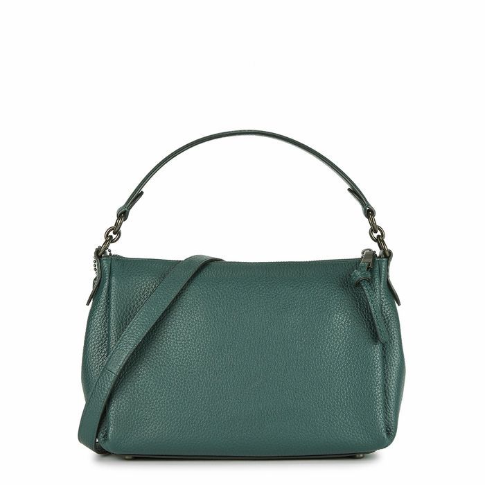 Shay Small Teal Leather Shoulder Bag