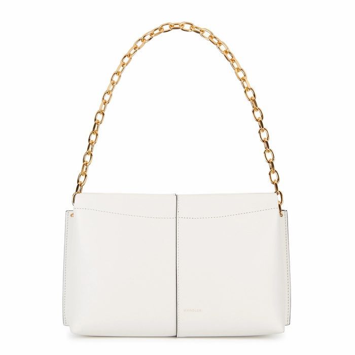 Carly Mini Off-white Leather Top Handle Bag