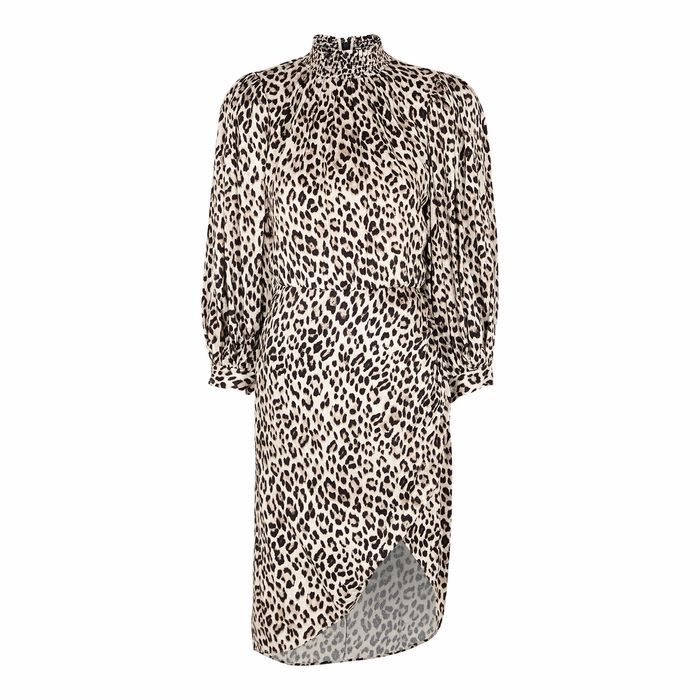 Jerilyn Leopard-print Jacquard Dress