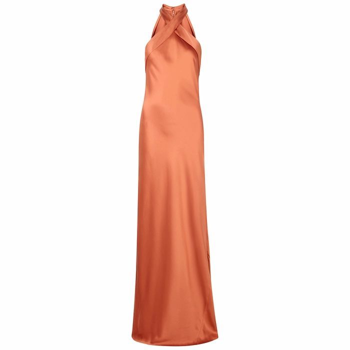 Eve Rust Silk Gown
