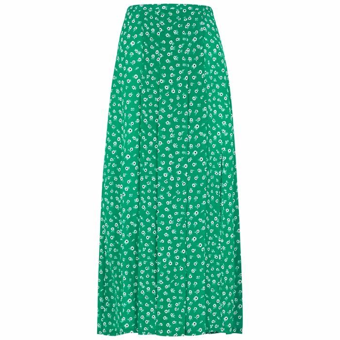 Georgia Floral-print Silk Midi Skirt