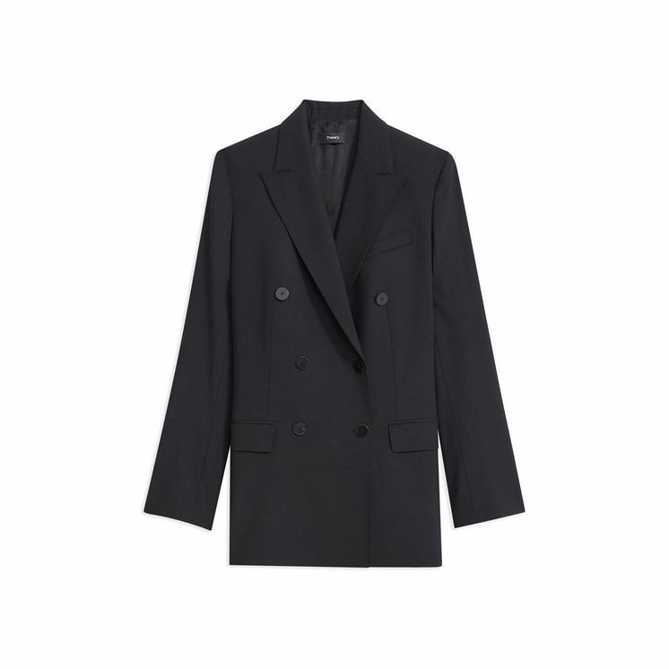 Double-breasted Blazer In Good Wool