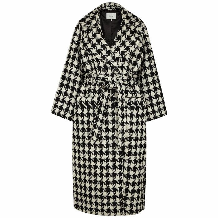 Unna Houndstooth Wool-blend Coat