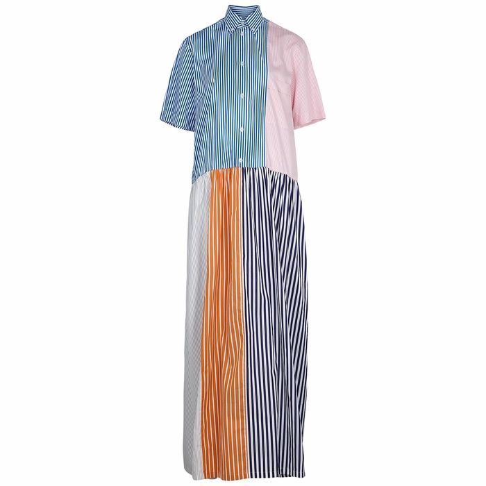 Striped Cotton-blend Maxi Dress