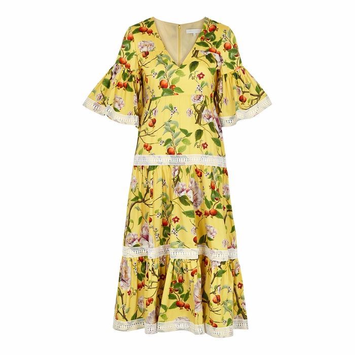 Malia Floral-print Cotton Midi Dress