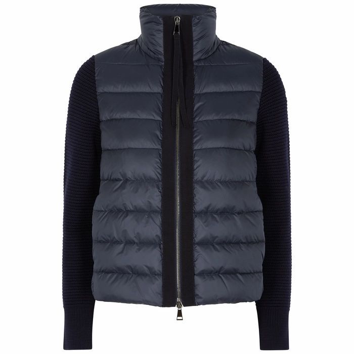 Tricot Navy Wool And Shell Jacket