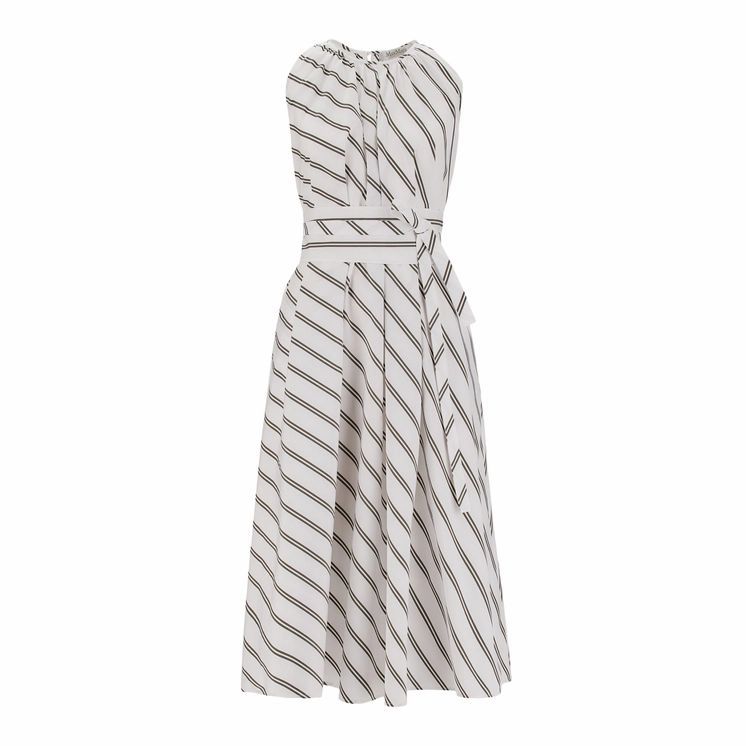 Striped Cotton Poplin Dress