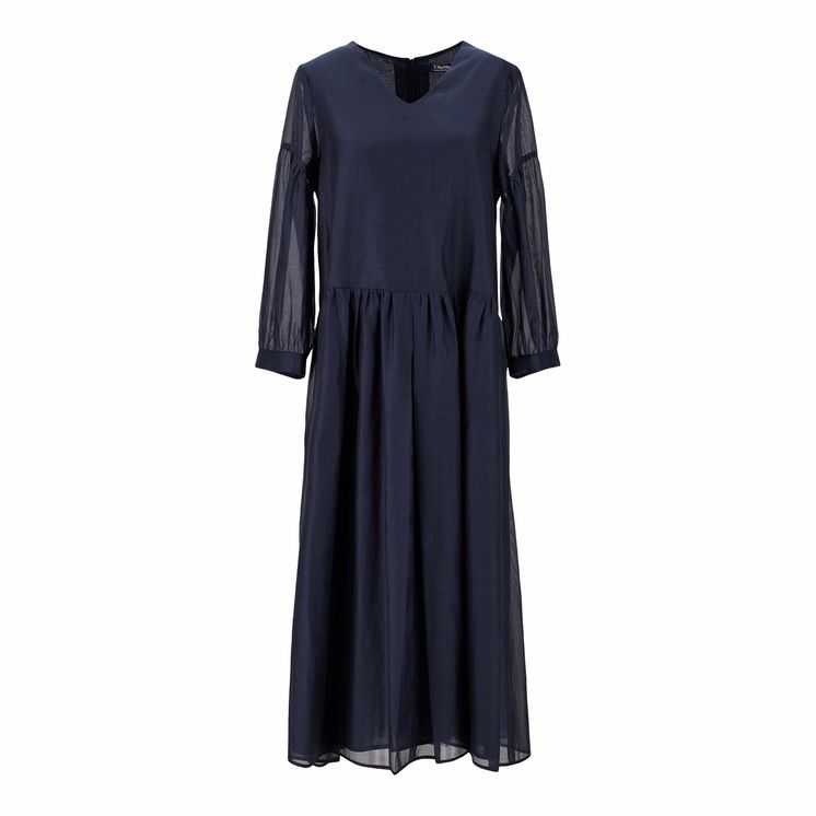 Silk And Cotton Voile Dress