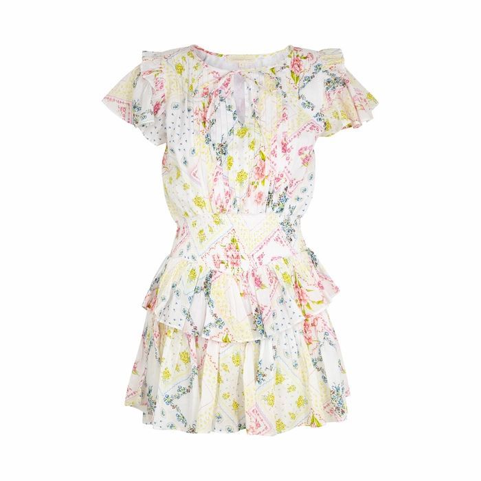 Audette Floral-print Cotton Mini Dress
