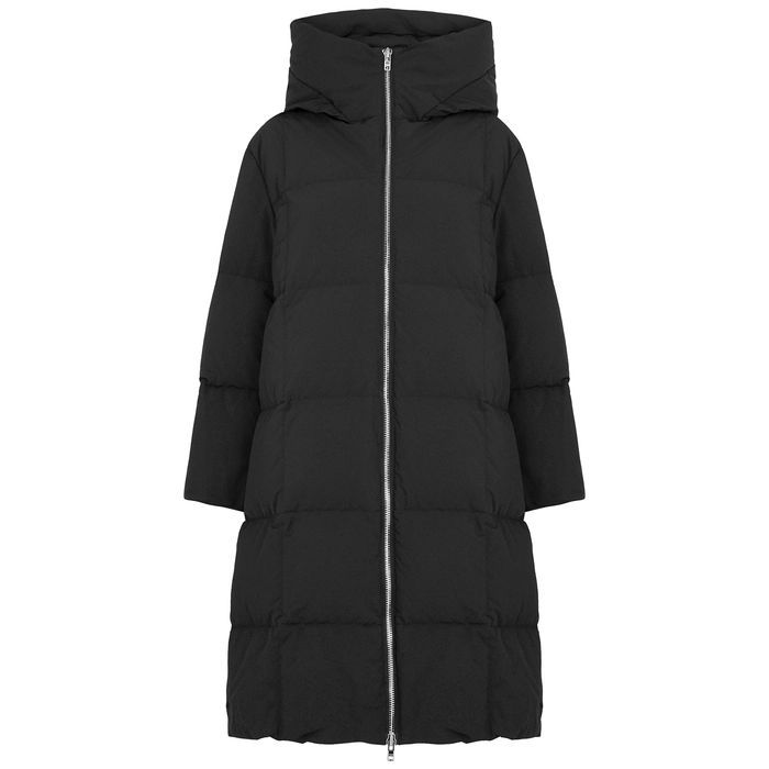 Saylor Black Quilted Shell Coat