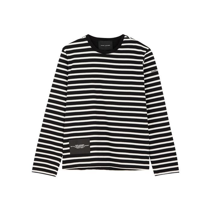 Marc Jacobs (The) The Striped Black And White Cotton Top