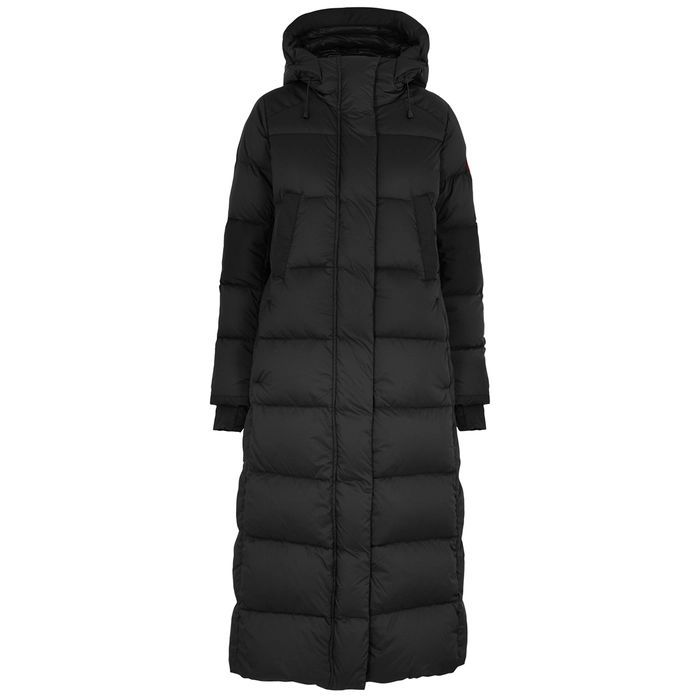 Alliston Black Longline Quilted Shell Coat