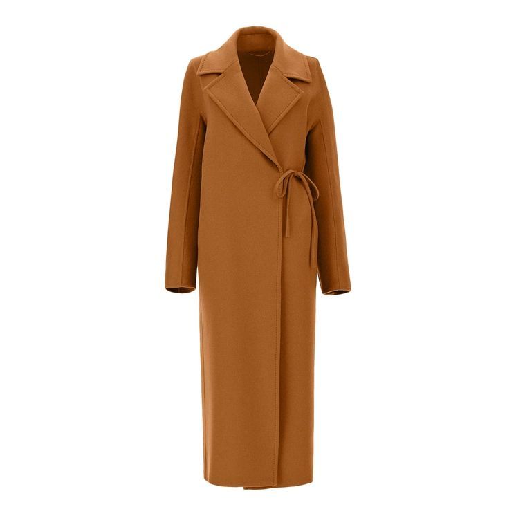 Double Hand-stitched Pure Camel Coat