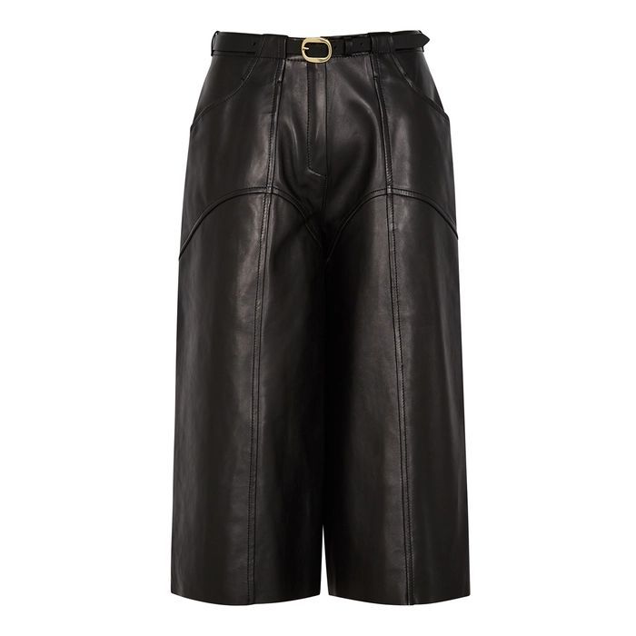 Gin Black Leather Culottes