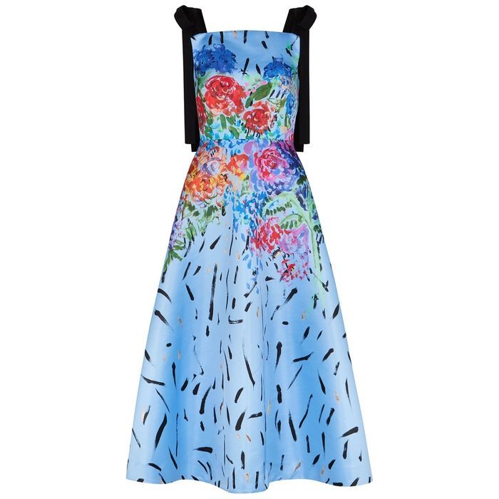 Floral-print Satin Maxi Dress